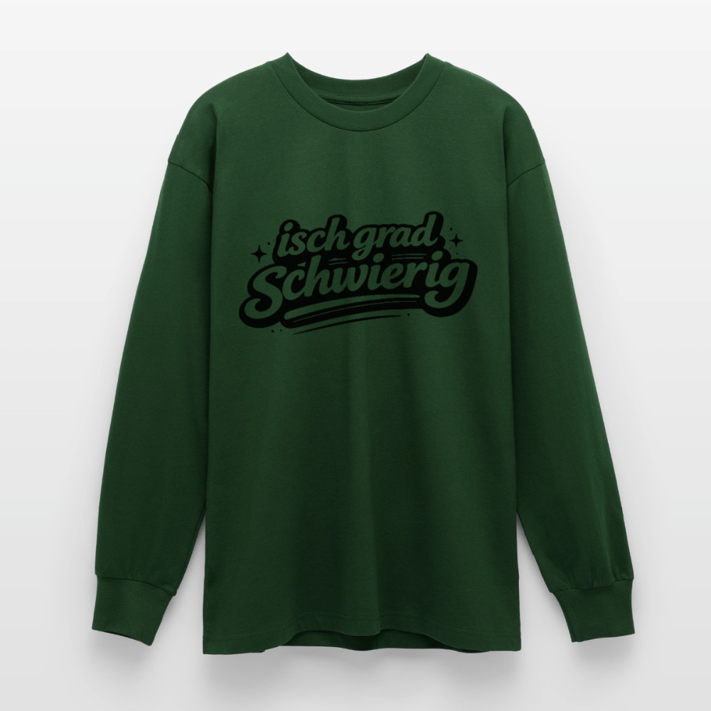 isch grad schwierig Design – Oversized Langarmshirt - Flaschengrün