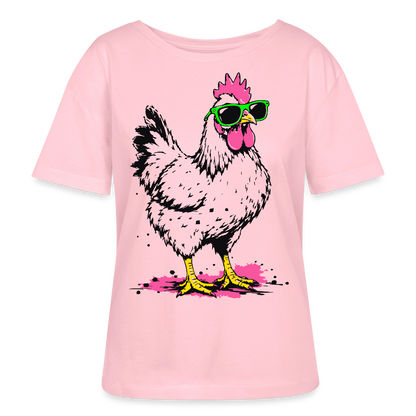 Street Schicken Design – Rundhals Frauen Bio-T-Shirt - Hellrosa