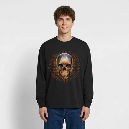 Snake Skull Design – Oversized Langarmshirt - Schwarz