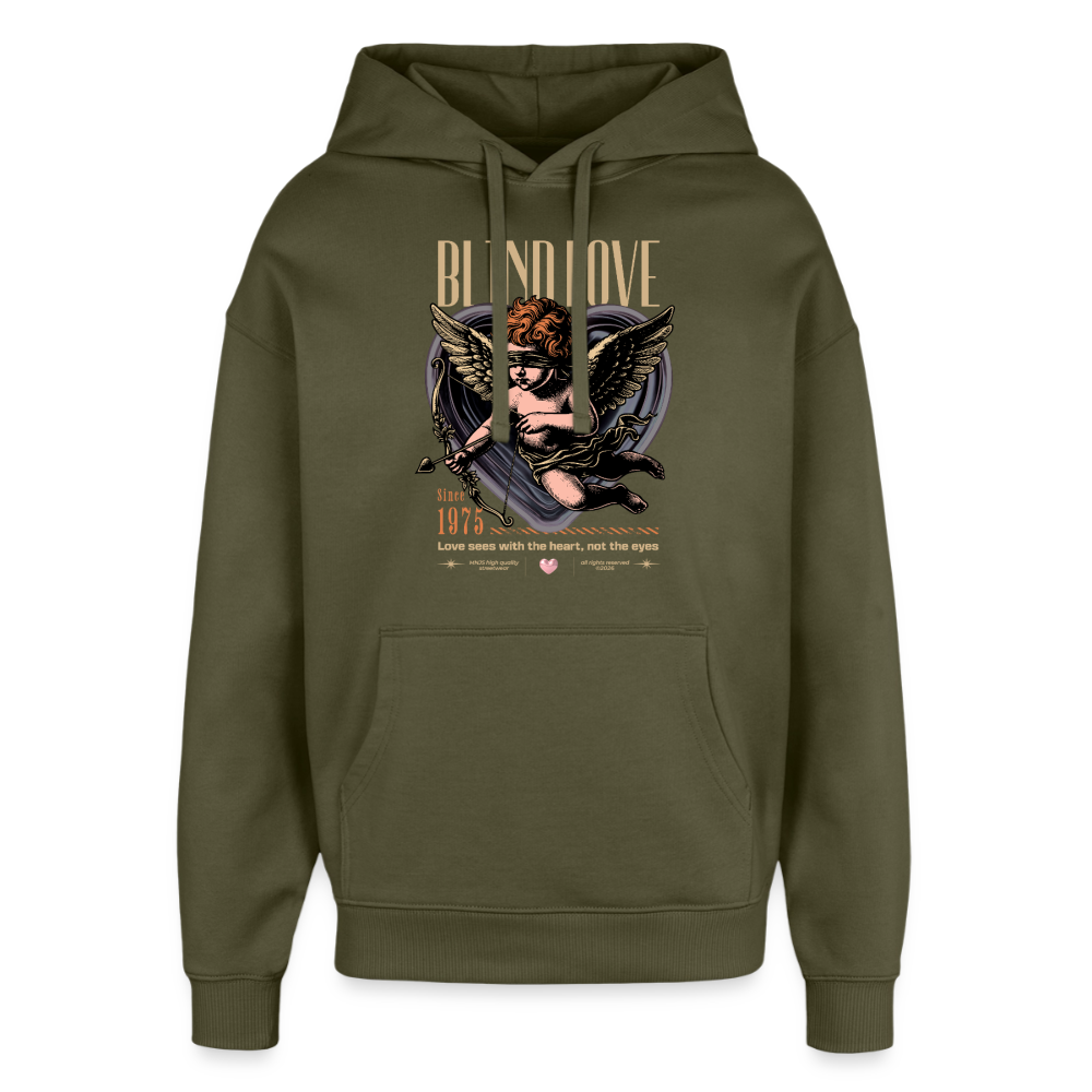 Bear Design – Oversized Unisex Hoodie - Khaki