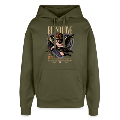 Bear Design – Oversized Unisex Hoodie - Khaki