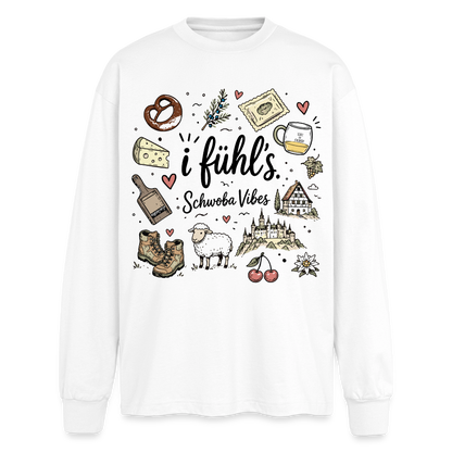 Alb Liebe Design – Oversized Langarmshirt - Weiß