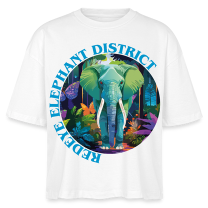 Elephant Design – Frauen Boxy Bio-T-Shirt - Weiß