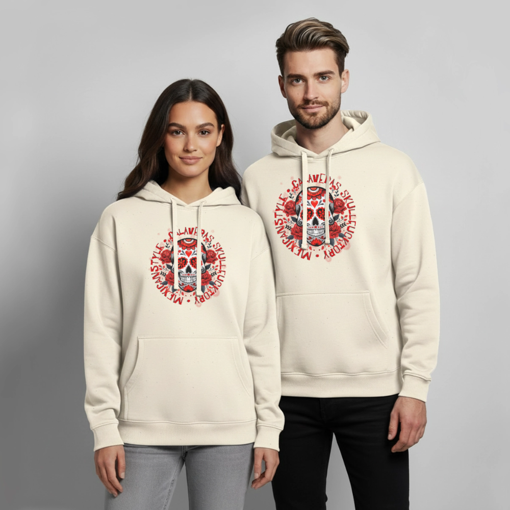 Sugar Skull Rosen Design - Oversized Unisex Hoodie - Natur
