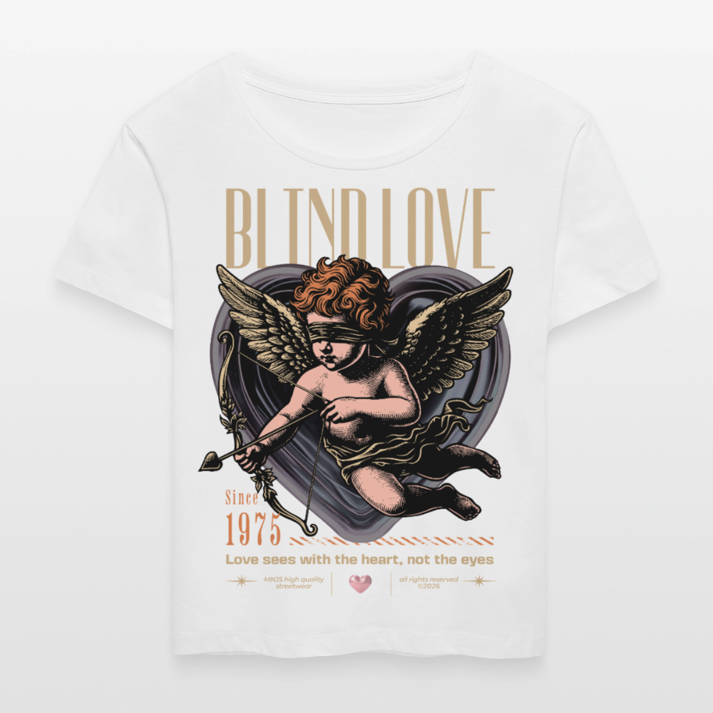 Blind Love Design – Rundhals Frauen Bio-T-Shirt - Weiß