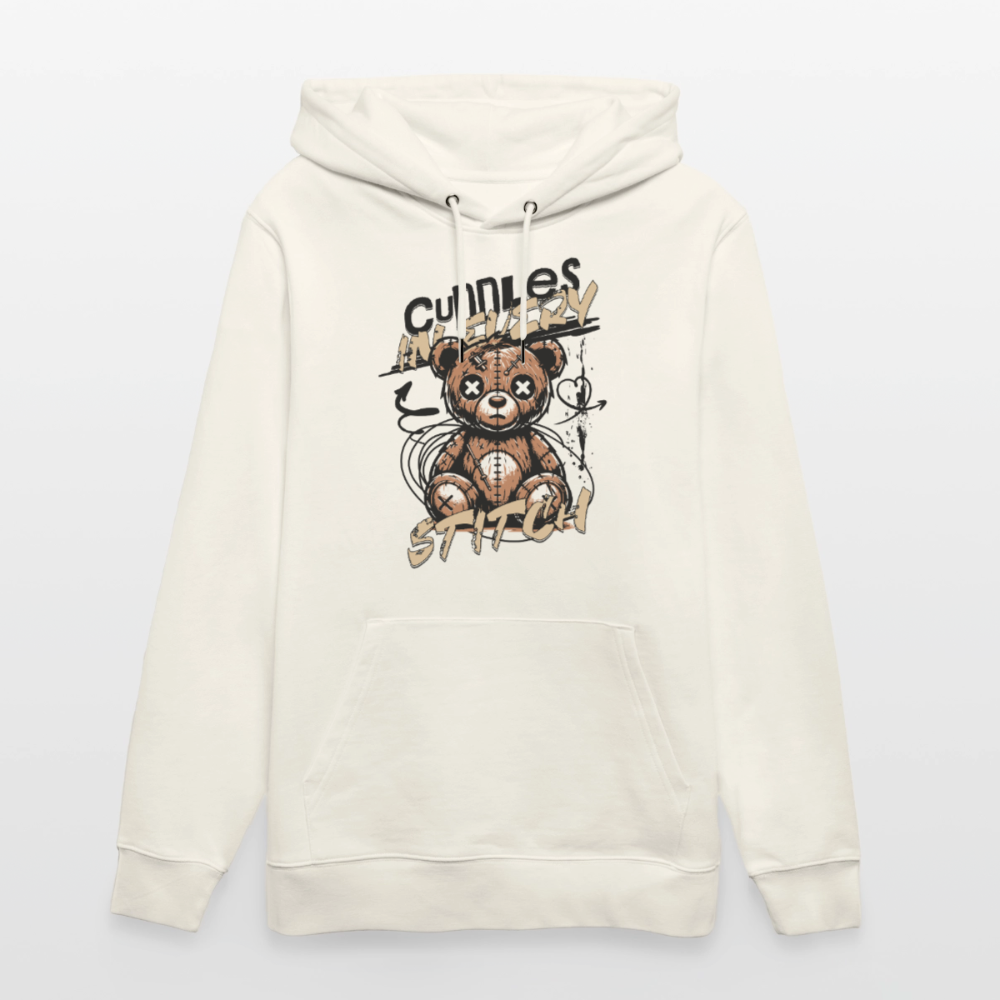 Bear Design – Unisex Bio-Hoodie - Naturweiß 