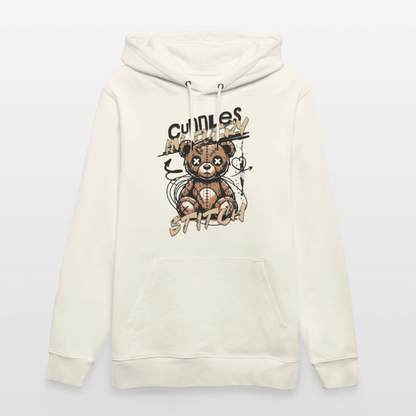 Bear Design – Unisex Bio-Hoodie - Naturweiß 