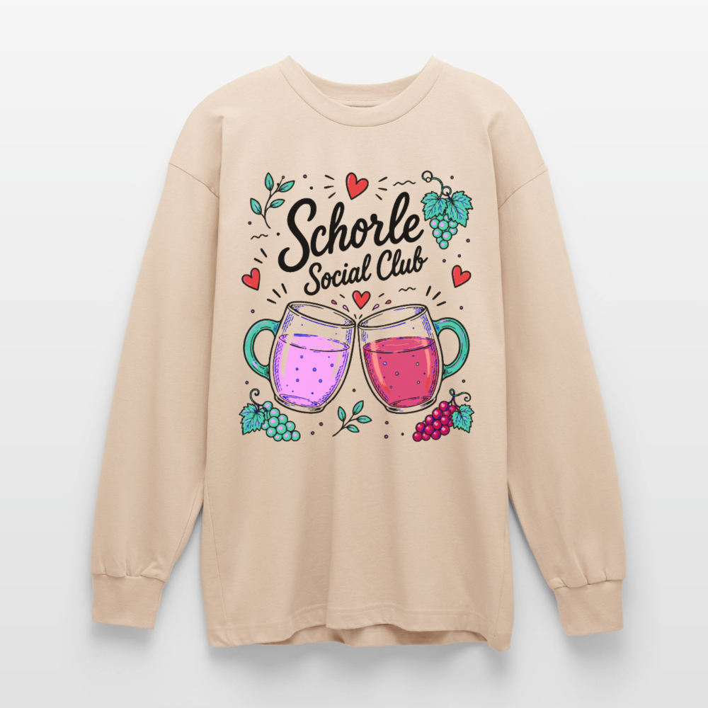 Schorle Social Club – Oversized Langarmshirt - Sand