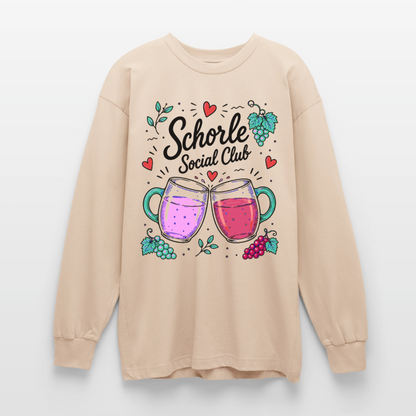 Schorle Social Club – Oversized Langarmshirt - Sand