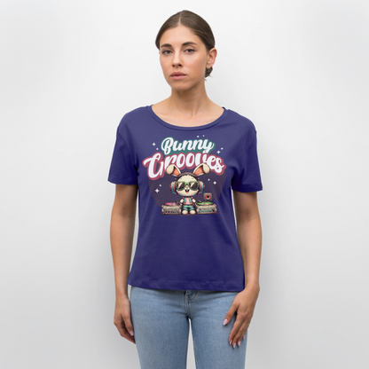 Bunny Grooves Design – Rundhals Frauen Bio-T-Shirt - Dämmerung