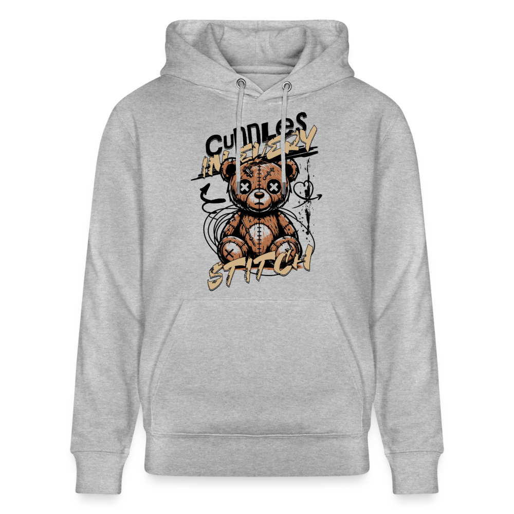 Bear Design – Unisex Bio-Hoodie - Grau meliert