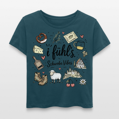 Rundhals Frauen Bio-T-Shirt - Dunkles Petrol