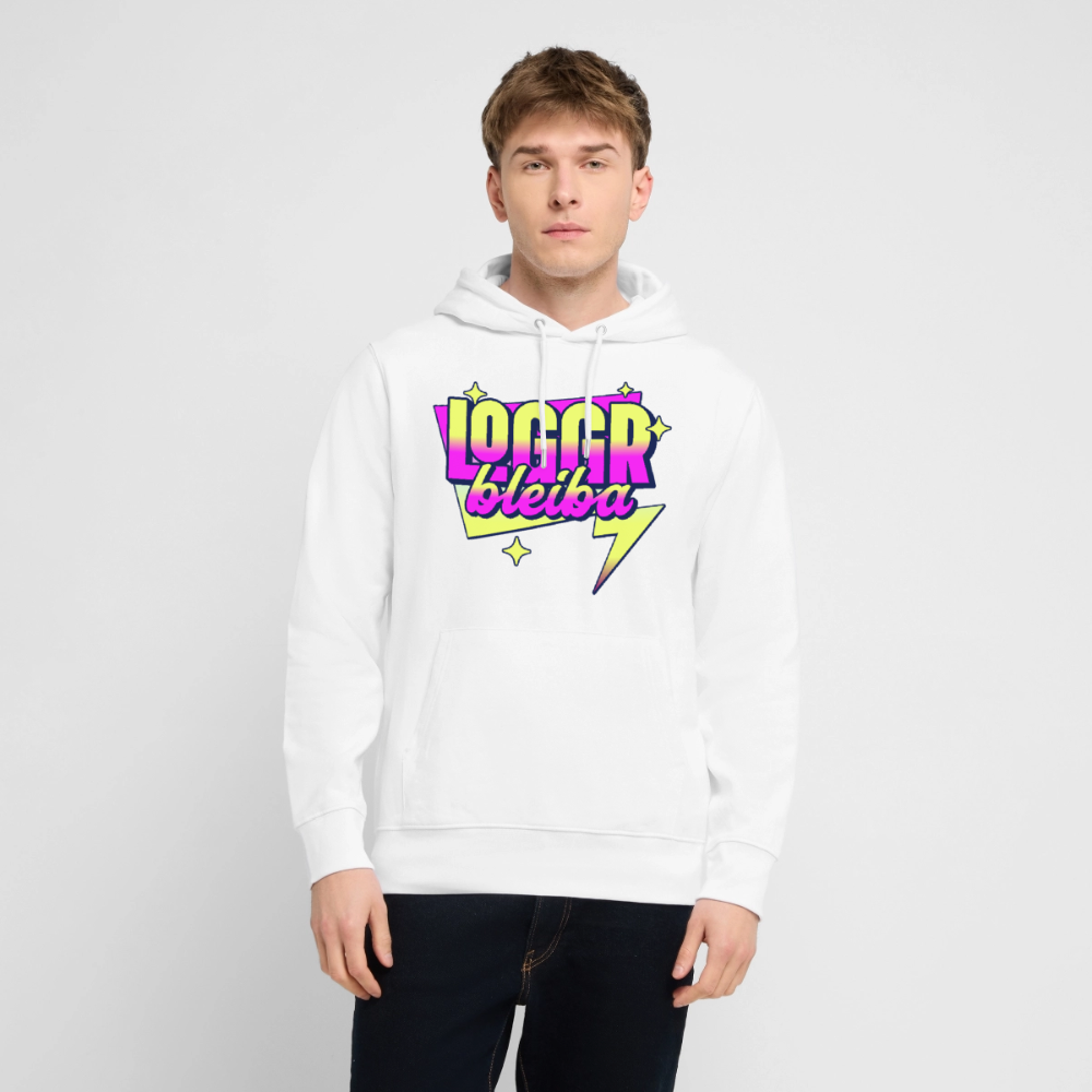 Logo bleibt Design – Unisex Bio-Hoodie - Weiß