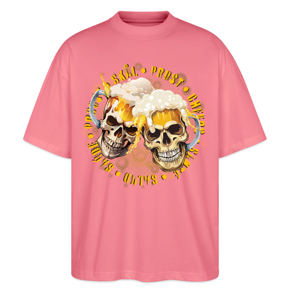 Party Skull Design – Oversized Unisex Bio T-Shirt - Pink 