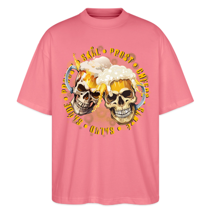 Party Skull Design – Oversized Unisex Bio T-Shirt - Pink 