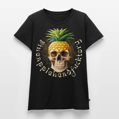 Pineapple Skull Design - Frauen Premium T-Shirt - Schwarz