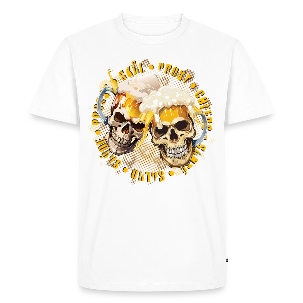 Party Skull Design – Männer Premium T-Shirt - Weiß