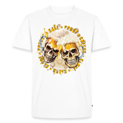 Party Skull Design – Männer Premium T-Shirt - Weiß