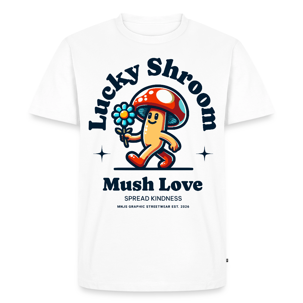 Lucky Shroom Design – Männer Premium T-Shirt - Weiß