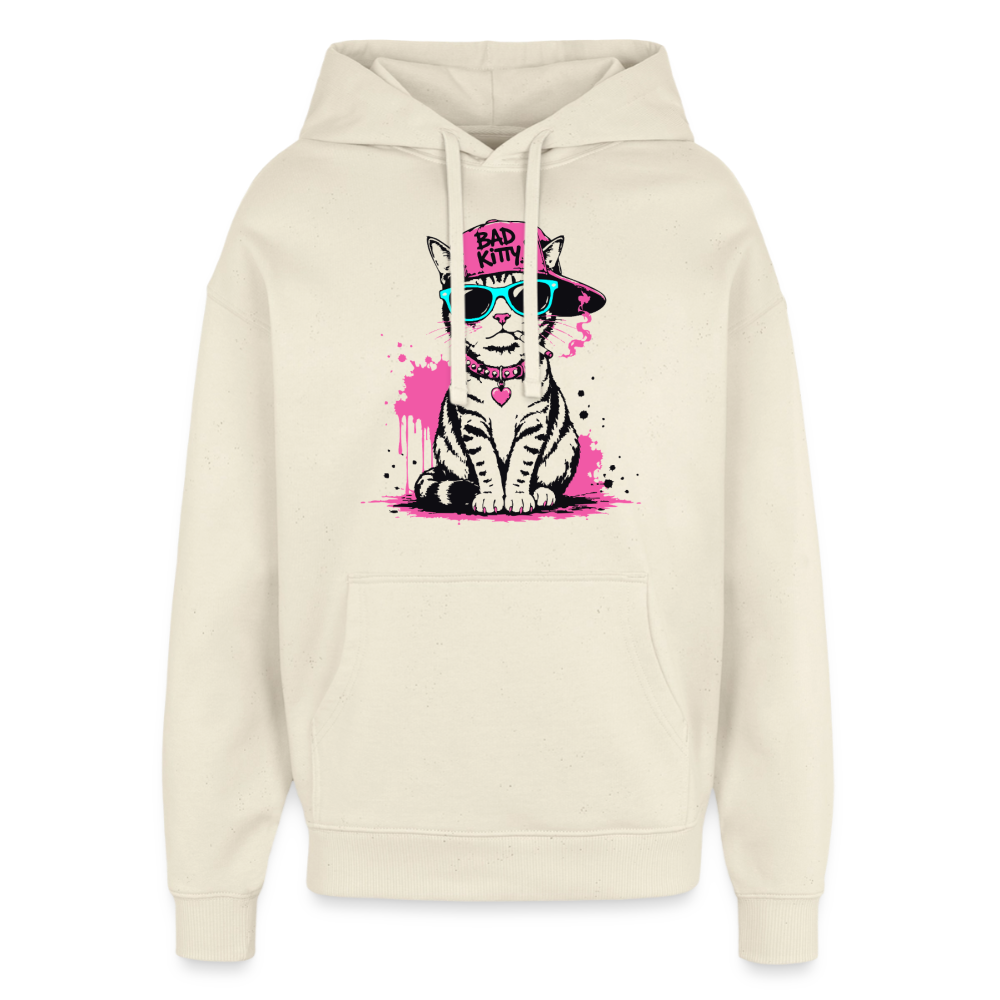 Bad Kitty Design – Oversized Unisex Hoodie - Natur