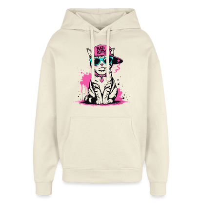 Bad Kitty Design – Oversized Unisex Hoodie - Natur