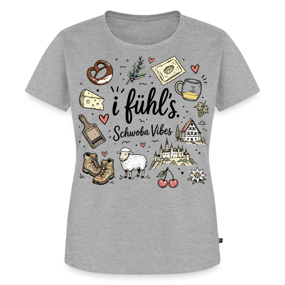 Alb Liebe Design – Frauen Premium T-Shirt - Grau meliert