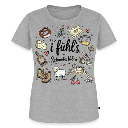 Alb Liebe Design – Frauen Premium T-Shirt - Grau meliert
