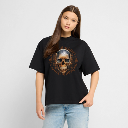 Snake Skull Design – Oversized Unisex Bio T-Shirt - Schwarz