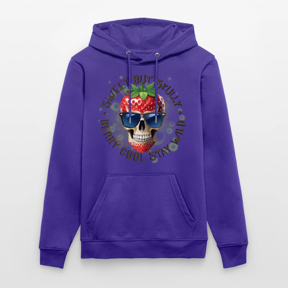 Strawberry Skull Design – Unisex Bio-Hoodie - Purple Love 