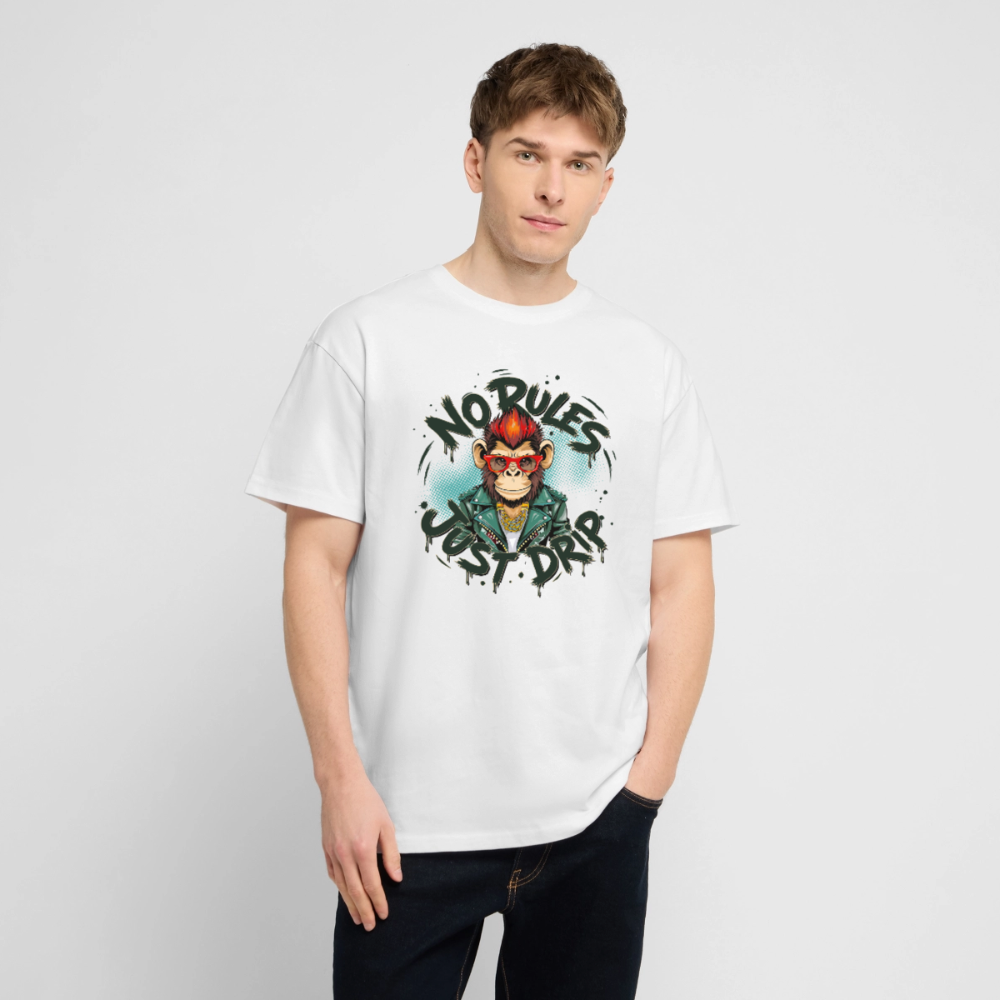 Monkey No Rules Design – Unisex Bio T-Shirt - Weiß