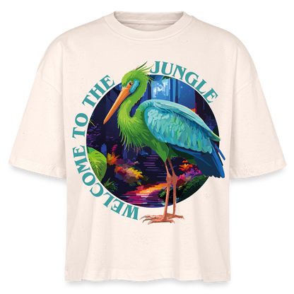 Jungle Design – Frauen Boxy Bio-T-Shirt - Natur