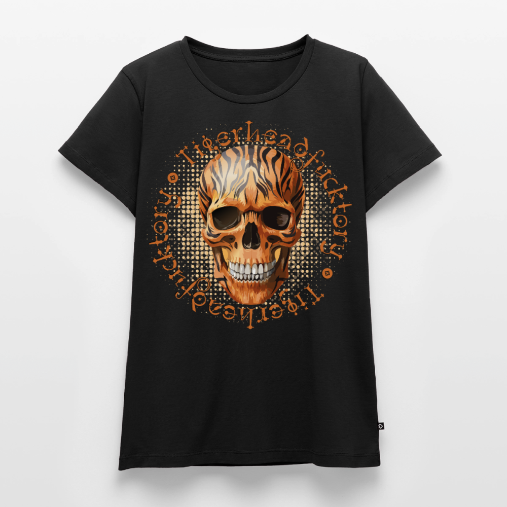 Tiger Skull Design – Frauen Premium T-Shirt - Schwarz