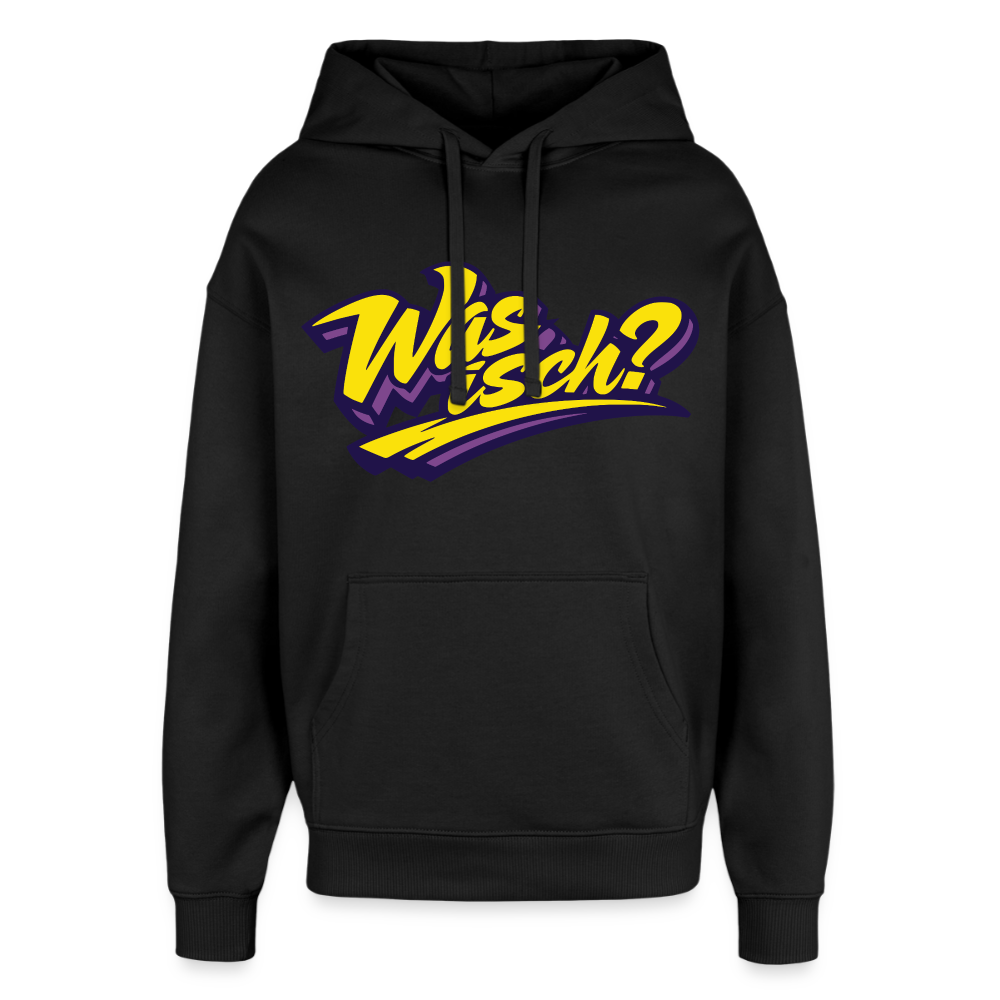 Was isch? Design – Oversized Unisex Hoodie - Schwarz