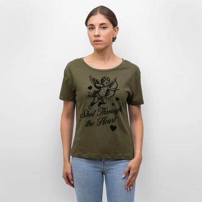 Amor Design – Rundhals Frauen Bio-T-Shirt - Khaki