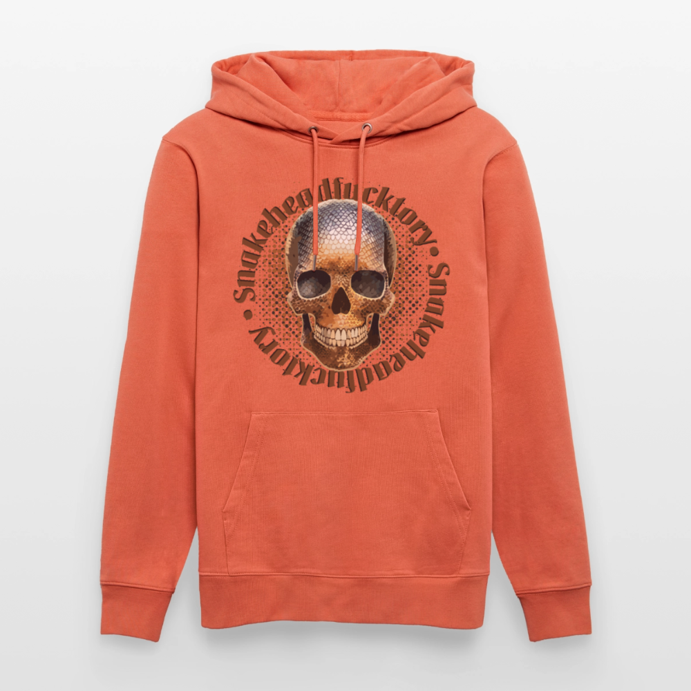 Snake Skull Design – Unisex Bio-Hoodie - Hellrot