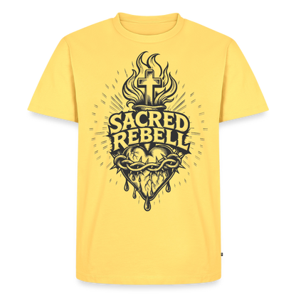 Sacred Rebell Design – Männer Premium T-Shirt - Pastellgelb