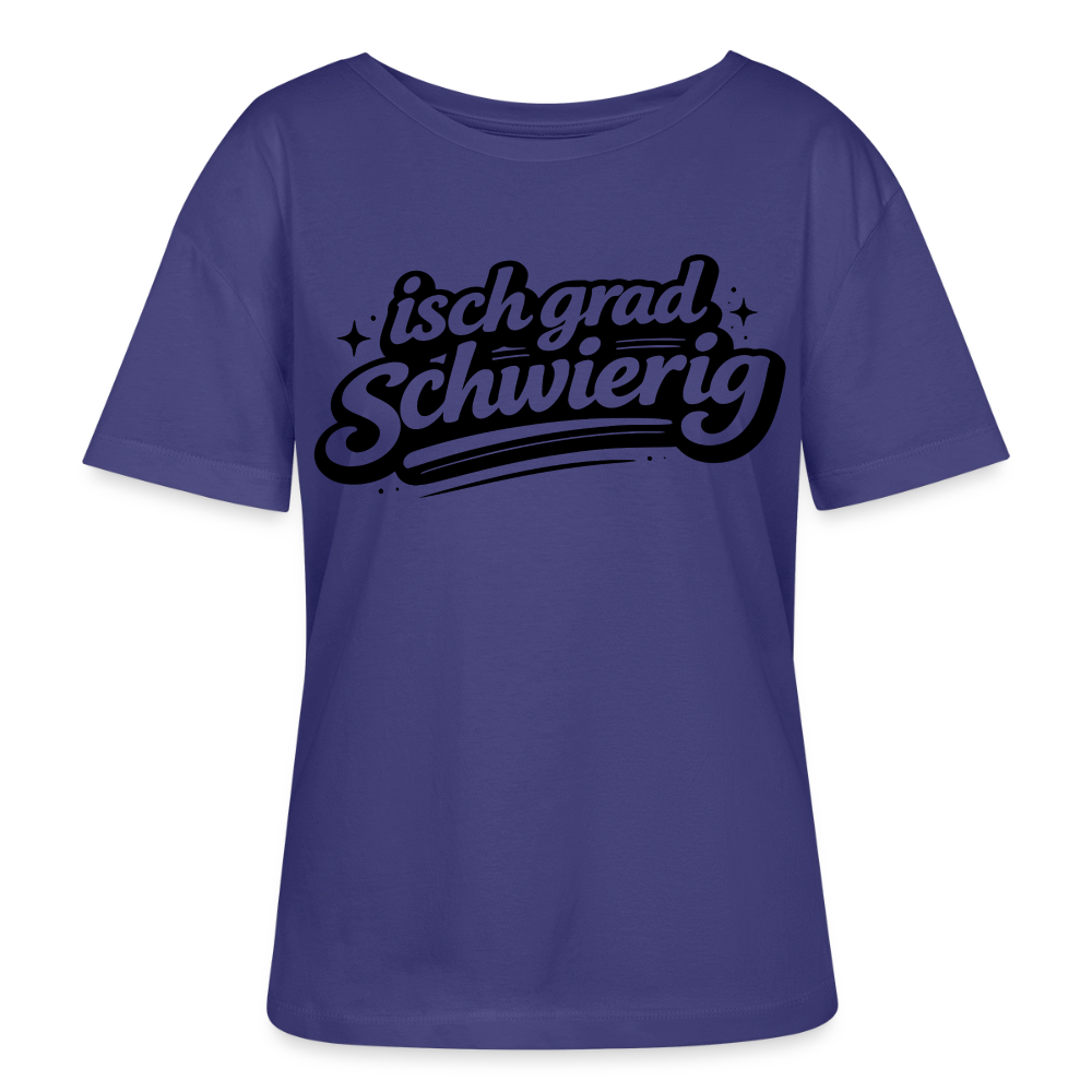 isch grad schwierig Design – Rundhals Frauen Bio-T-Shirt - Dämmerung