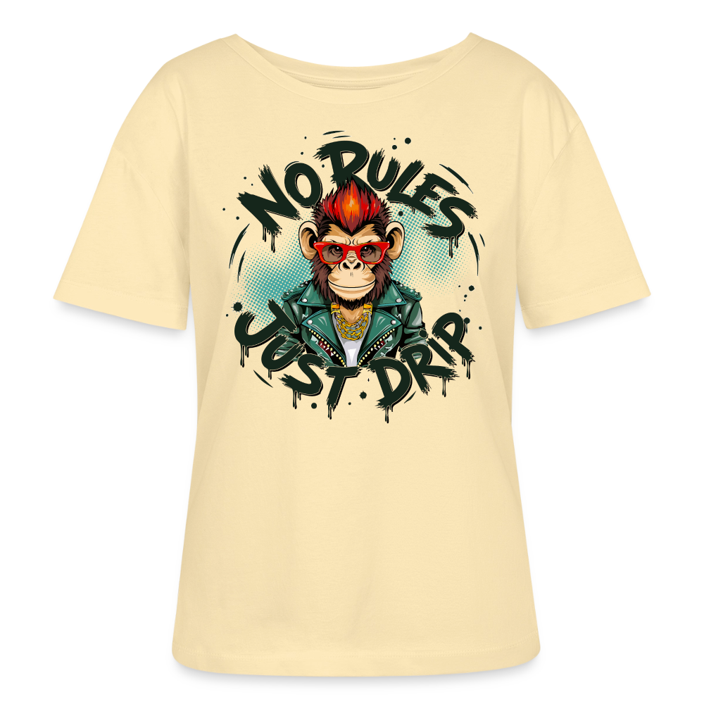 Monkey No Rules Design – Rundhals Frauen Bio-T-Shirt - Creme
