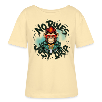 Monkey No Rules Design – Rundhals Frauen Bio-T-Shirt - Creme