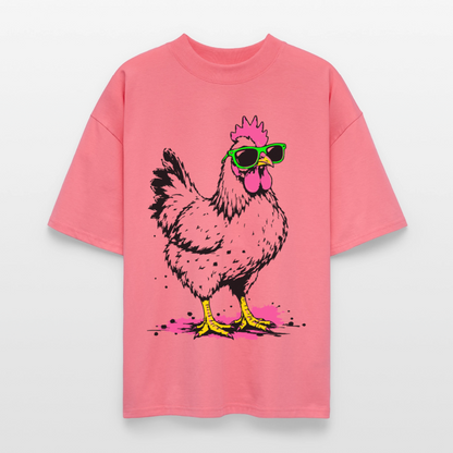 Street Chicken Design – Oversized Unisex Bio T-Shirt - Pink 