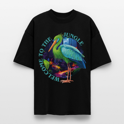 Jungle Design – Oversized Unisex Bio T-Shirt - Schwarz
