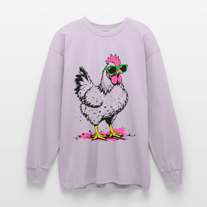street Chicken Design – Oversized Langarmshirt - verblasstes Lila