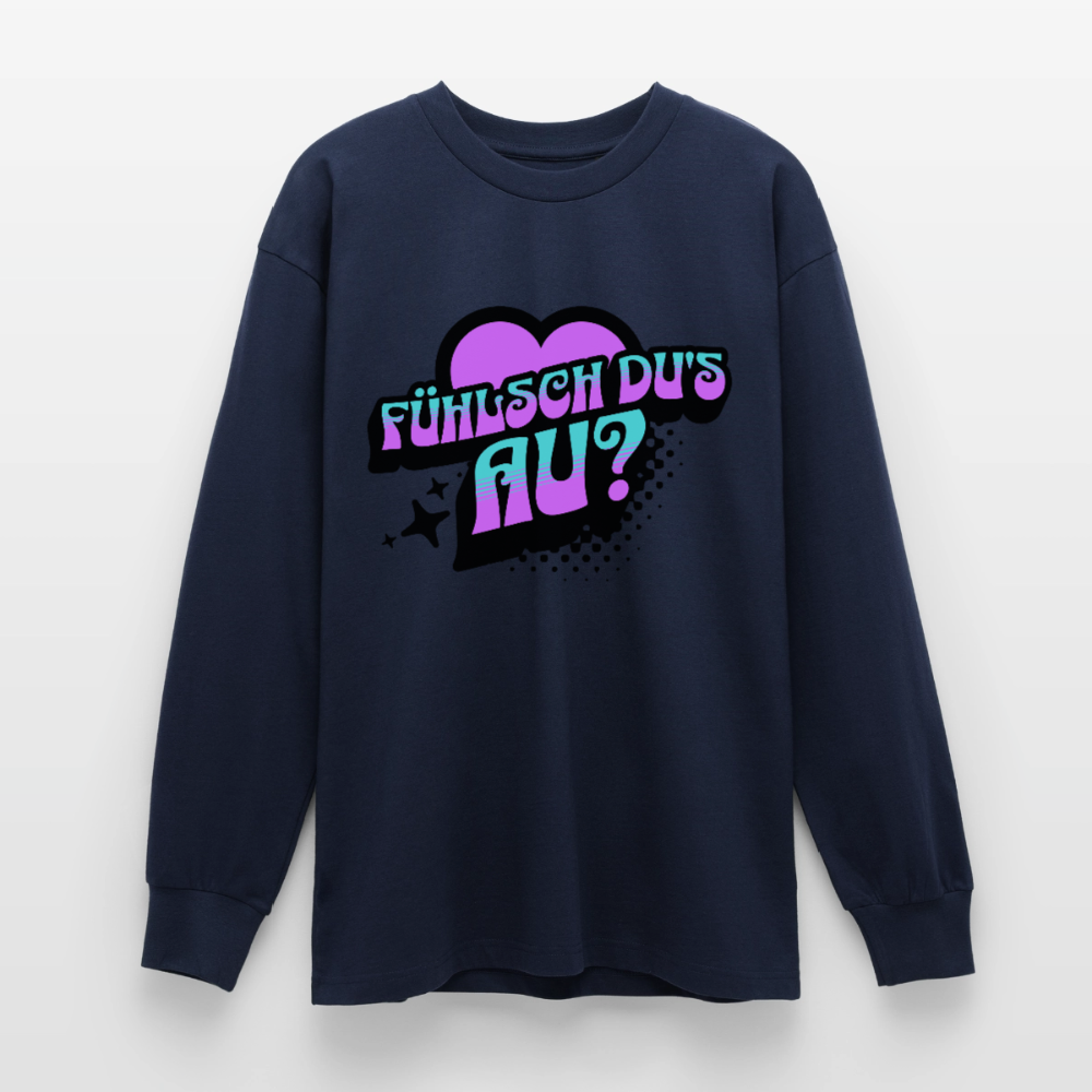 Fühlsch du‘s au Design – Oversized Langarmshirt - Navy