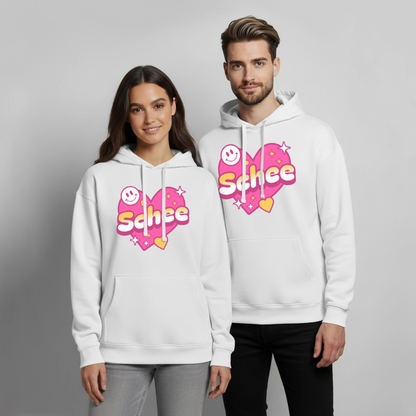 Schnee Design – Oversized Unisex Hoodie - Weiß