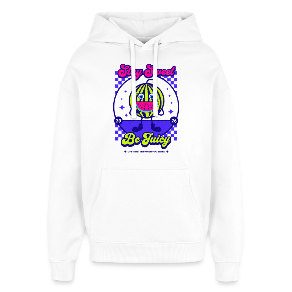 Stay Sweet Design – Oversized Unisex Hoodie - Weiß