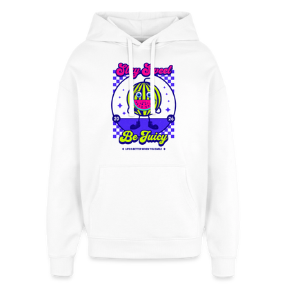 Stay Sweet Design – Oversized Unisex Hoodie - Weiß