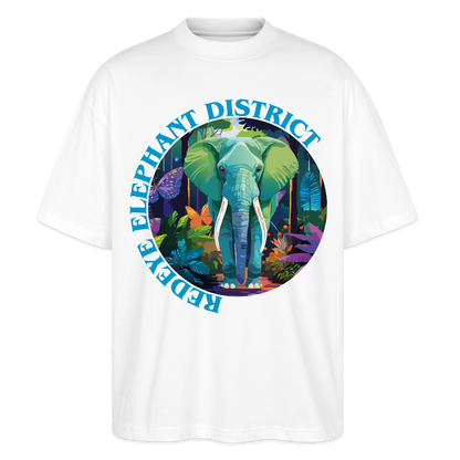 Elephant Design – Oversized Unisex Bio T-Shirt - Weiß