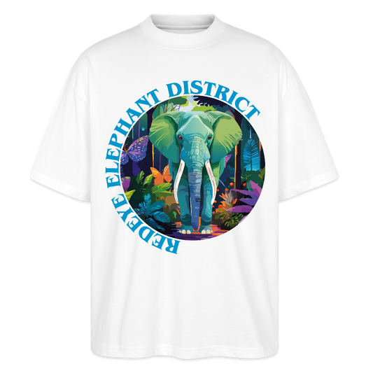 Elephant Design – Oversized Unisex Bio T-Shirt - Weiß