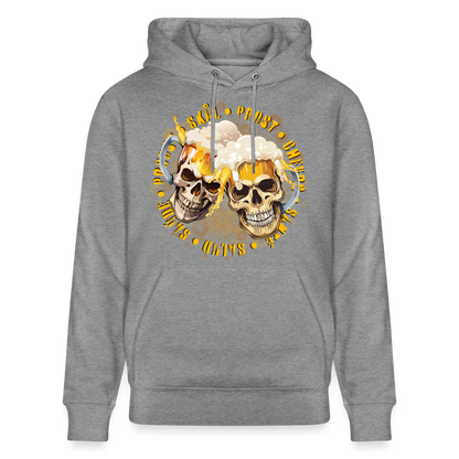 Party Skull Design – Unisex Bio-Hoodie - Hellgrau marmoriert