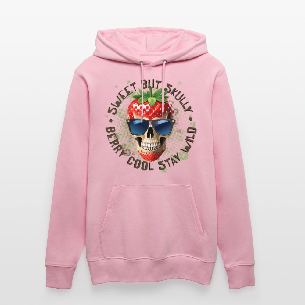 Strawberry Skull Design – Unisex Bio-Hoodie - Hellrosa